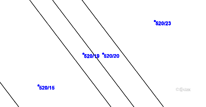 Parcela st. 520/20 v KÚ Štarnov, Katastrální mapa