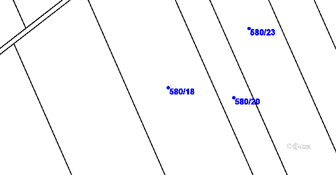 Parcela st. 580/18 v KÚ Štarnov, Katastrální mapa