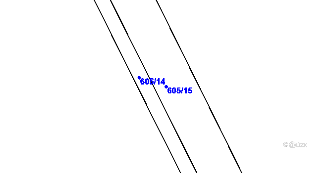 Parcela st. 605/15 v KÚ Štarnov, Katastrální mapa