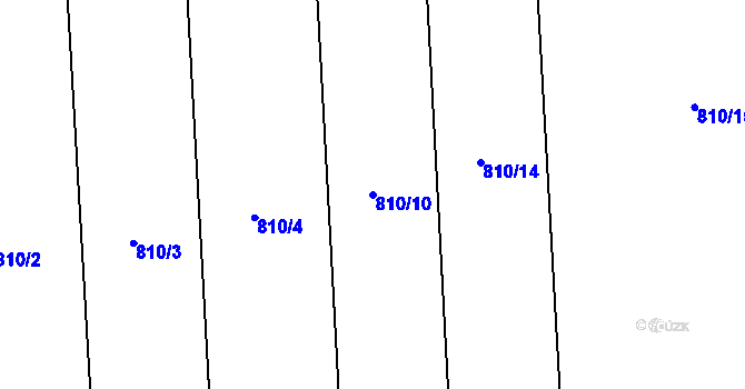 Parcela st. 810/10 v KÚ Štarnov, Katastrální mapa