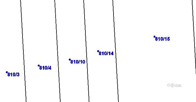 Parcela st. 810/14 v KÚ Štarnov, Katastrální mapa