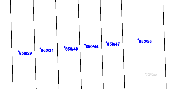 Parcela st. 850/44 v KÚ Štarnov, Katastrální mapa