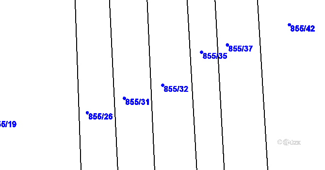 Parcela st. 855/32 v KÚ Štarnov, Katastrální mapa