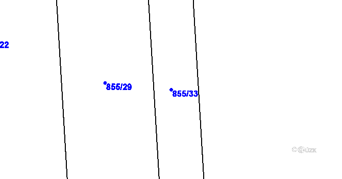 Parcela st. 855/33 v KÚ Štarnov, Katastrální mapa