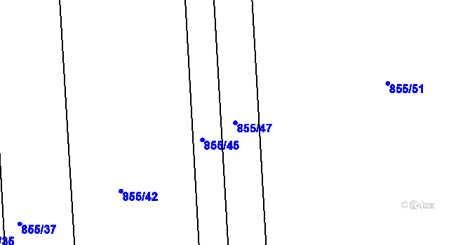 Parcela st. 855/47 v KÚ Štarnov, Katastrální mapa