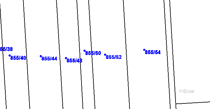Parcela st. 855/52 v KÚ Štarnov, Katastrální mapa