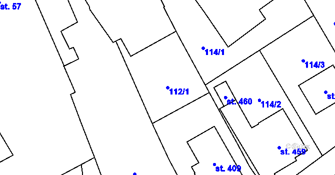 Parcela st. 112/1 v KÚ Štarnov, Katastrální mapa