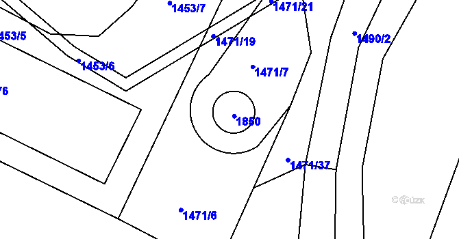 Parcela st. 67 v KÚ Lažany u Štědré, Katastrální mapa