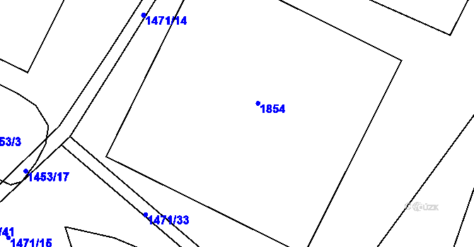 Parcela st. 74/1 v KÚ Lažany u Štědré, Katastrální mapa