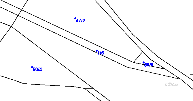 Parcela st. 1/5 v KÚ Lačnov u Lysic, Katastrální mapa