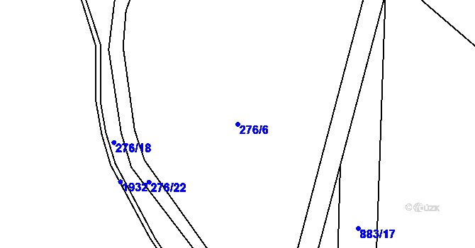 Parcela st. 276/6 v KÚ Štěměchy, Katastrální mapa
