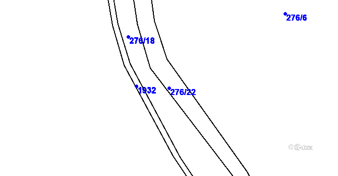 Parcela st. 276/22 v KÚ Štěměchy, Katastrální mapa