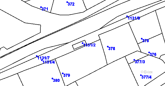 Parcela st. 1131/2 v KÚ Štěnovice, Katastrální mapa