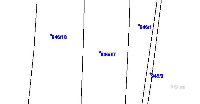 Parcela st. 946/17 v KÚ Štěnovice, Katastrální mapa
