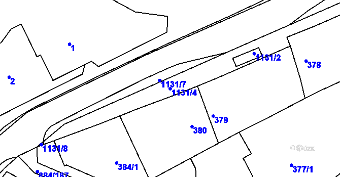 Parcela st. 1131/4 v KÚ Štěnovice, Katastrální mapa