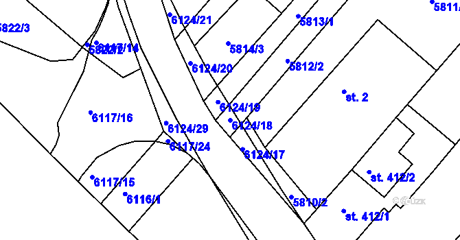 Parcela st. 6124/18 v KÚ Svatý Štěpán, Katastrální mapa