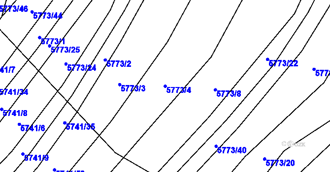 Parcela st. 5773/4 v KÚ Svatý Štěpán, Katastrální mapa