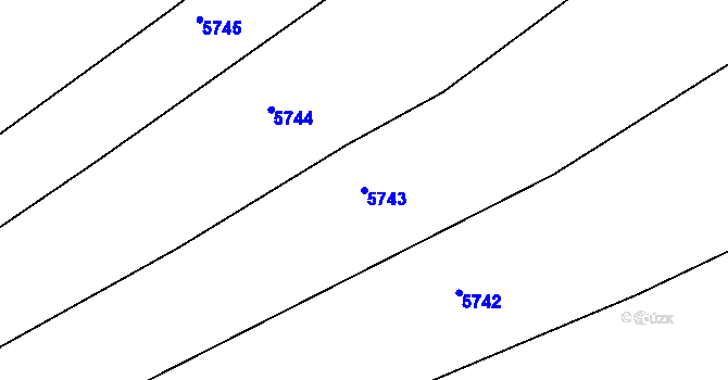 Parcela st. 5743 v KÚ Svatý Štěpán, Katastrální mapa