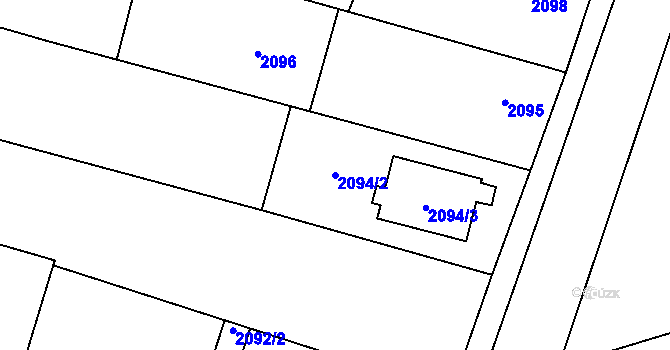 Parcela st. 2094/2 v KÚ Štěpánkovice, Katastrální mapa