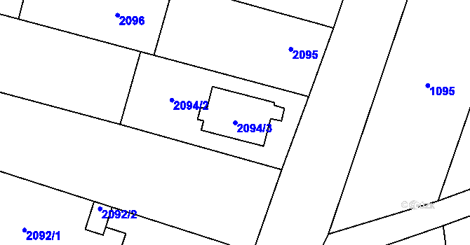 Parcela st. 2094/3 v KÚ Štěpánkovice, Katastrální mapa