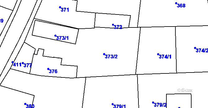 Parcela st. 373/2 v KÚ Štěpánkovice, Katastrální mapa