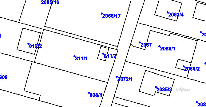 Parcela st. 811/2 v KÚ Štěpánkovice, Katastrální mapa
