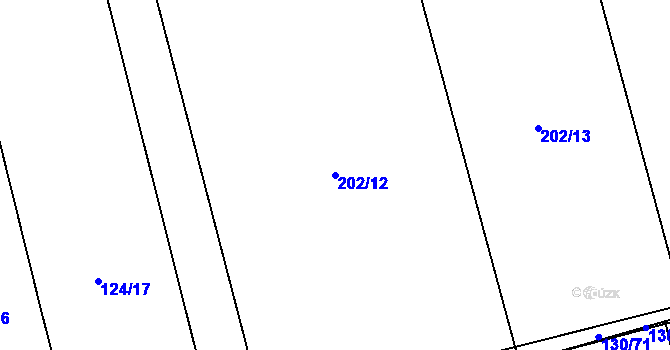 Parcela st. 202/12 v KÚ Štěpánov u Přelouče, Katastrální mapa