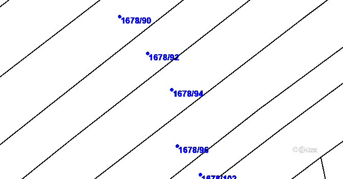 Parcela st. 1678/94 v KÚ Štěpánov u Olomouce, Katastrální mapa