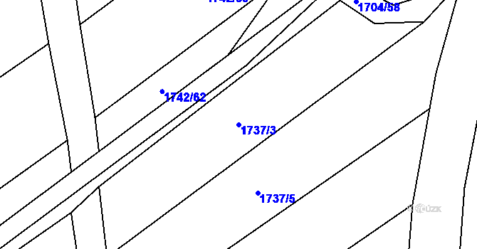 Parcela st. 1737/3 v KÚ Štěpánov u Olomouce, Katastrální mapa