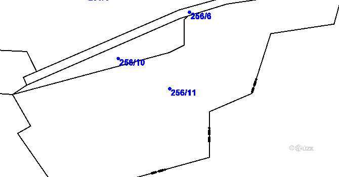 Parcela st. 256/11 v KÚ Olešnička, Katastrální mapa