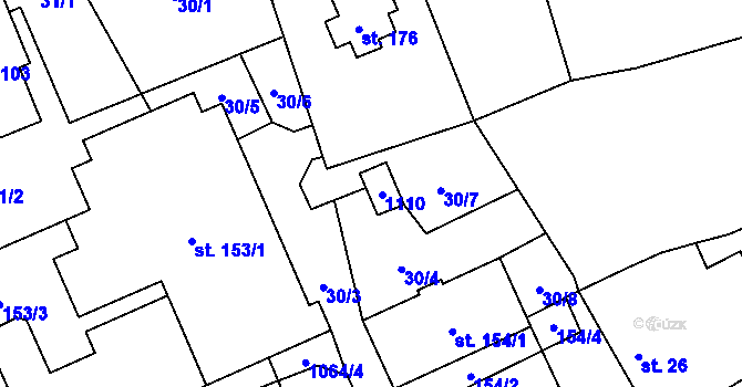 Parcela st. 200 v KÚ Štěpánov nad Svratkou, Katastrální mapa