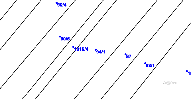 Parcela st. 94/1 v KÚ Štěpánov nad Svratkou, Katastrální mapa