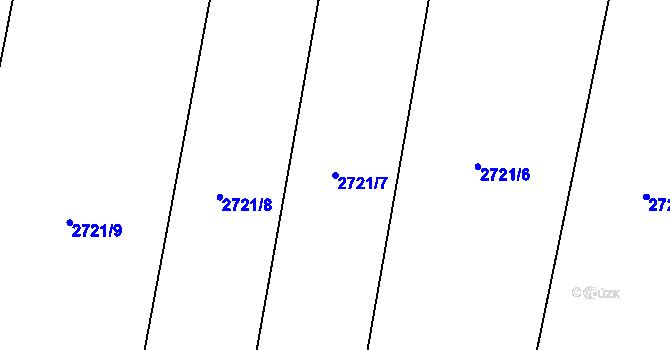 Parcela st. 2721/7 v KÚ Štěpánovice u Českých Budějovic, Katastrální mapa