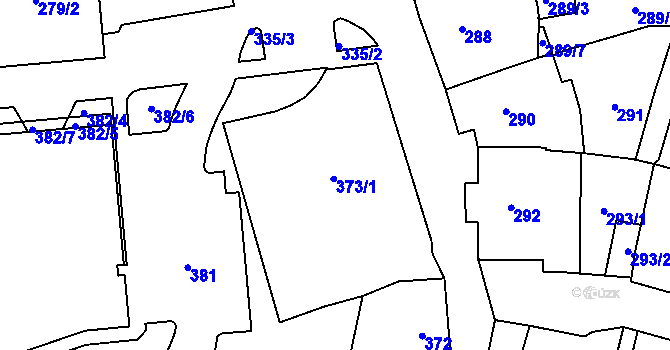 Parcela st. 373 v KÚ Šternberk, Katastrální mapa