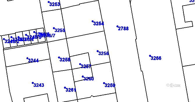 Parcela st. 3256 v KÚ Šternberk, Katastrální mapa