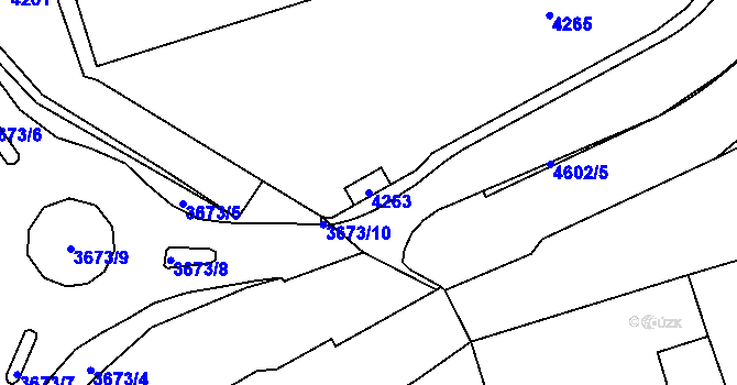 Parcela st. 4263 v KÚ Šternberk, Katastrální mapa