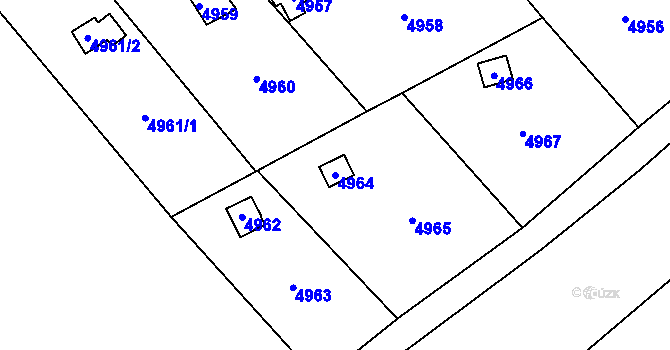 Parcela st. 4964 v KÚ Šternberk, Katastrální mapa