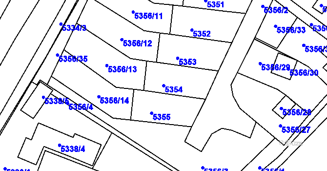 Parcela st. 5354 v KÚ Šternberk, Katastrální mapa