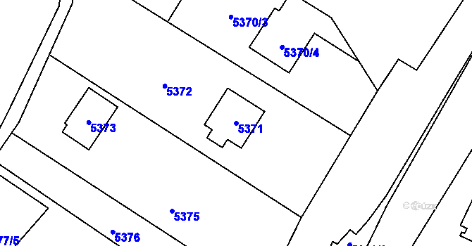Parcela st. 5371 v KÚ Šternberk, Katastrální mapa