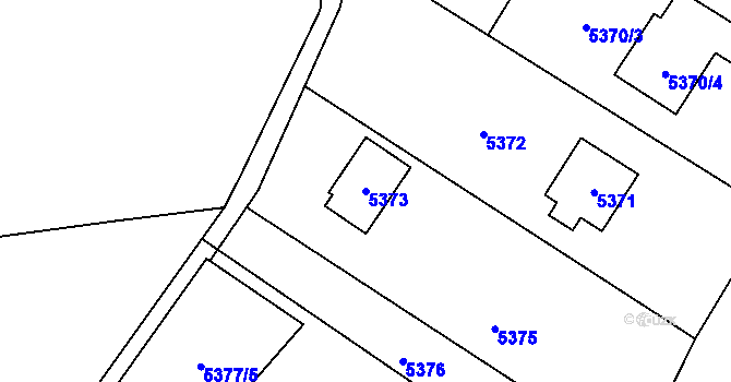 Parcela st. 5373 v KÚ Šternberk, Katastrální mapa