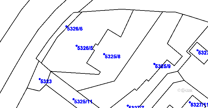 Parcela st. 5325/8 v KÚ Šternberk, Katastrální mapa