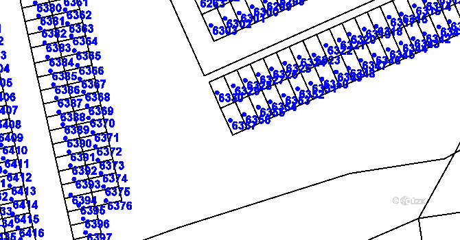 Parcela st. 6357 v KÚ Šternberk, Katastrální mapa