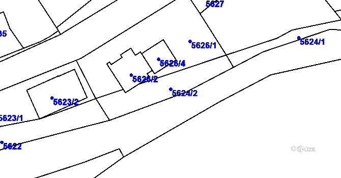 Parcela st. 5624/2 v KÚ Šternberk, Katastrální mapa