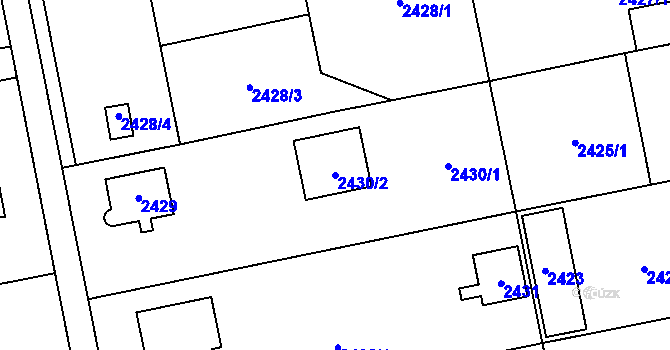 Parcela st. 2430/2 v KÚ Šternberk, Katastrální mapa