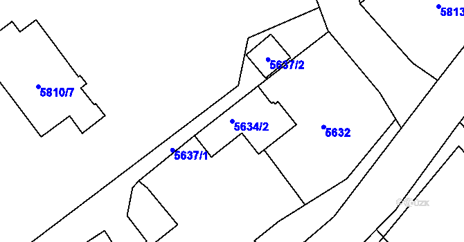 Parcela st. 5634/2 v KÚ Šternberk, Katastrální mapa