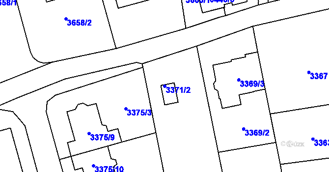 Parcela st. 3371/2 v KÚ Šternberk, Katastrální mapa