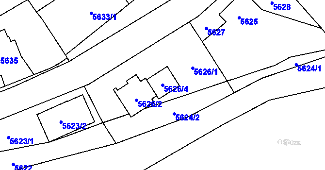 Parcela st. 5626/4 v KÚ Šternberk, Katastrální mapa