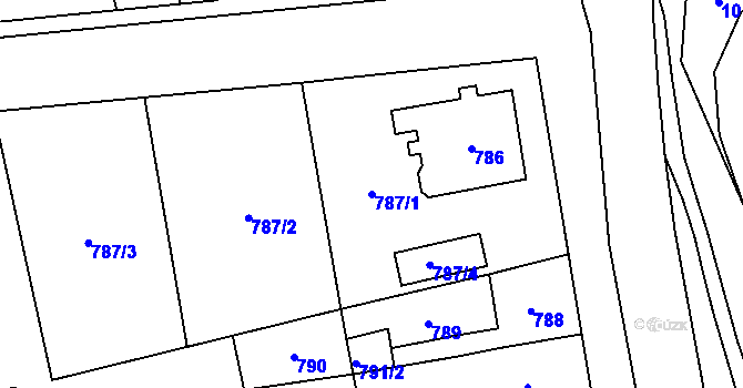 Parcela st. 787/1 v KÚ Šternberk, Katastrální mapa