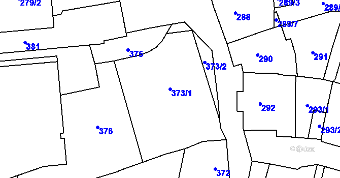 Parcela st. 373/1 v KÚ Šternberk, Katastrální mapa
