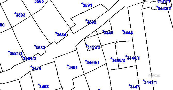 Parcela st. 3459/2 v KÚ Šternberk, Katastrální mapa